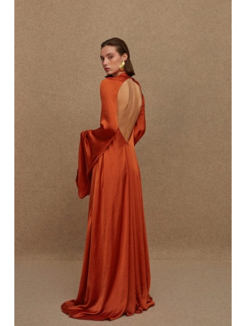 LA CHAINE Mystique Maxi Terracotta Dress