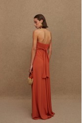LA CHAINE Selini Terracotta Dress Φόρεμα Στο Χρώμα Της Τερρακόττας