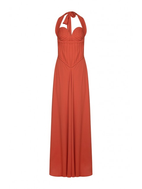 LA CHAINE Selini Terracotta Dress 