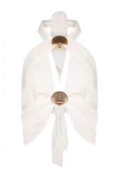 LA CHAINE The Pearl Bustier White