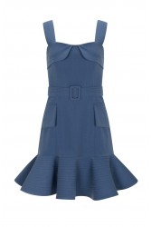 LA CHAINE Lunacode Dress Blue Μπλε Μίνι Φόρεμα