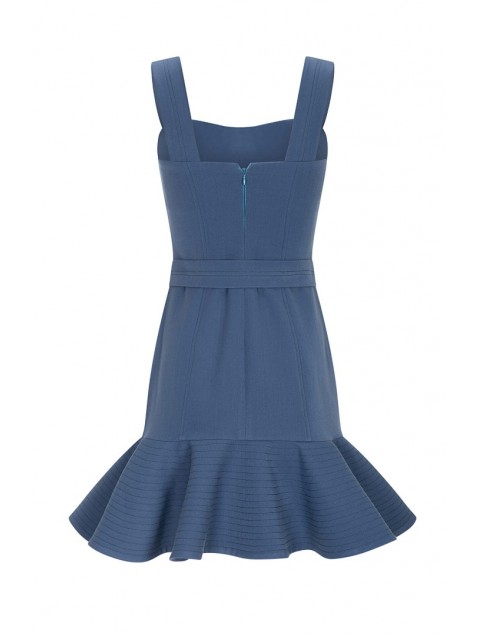 LA CHAINE Lunacode Dress Blue Μπλε Μίνι Φόρεμα