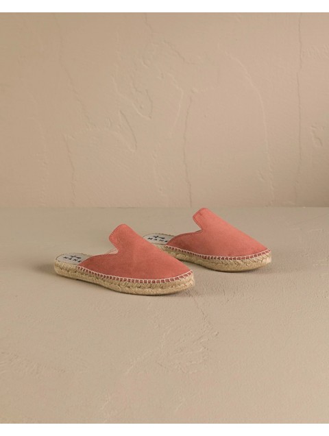 MANEBÌ Women's mules made of soft suede in terracotta color