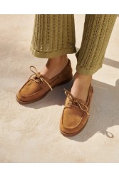 MANEBÌ Καφέ Γυναικεία Boatshoes από μαλακό σουέντ