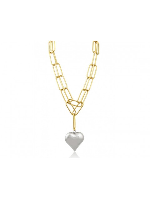 MÉRBABE Kalei Double Necklace Επίχρυσο Ατσαλένιο Κολιέ