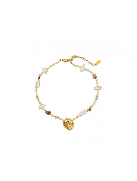 MÉRBABE 24K KYLA Necklace Κολιέ Από 24Κ Premium Επίχρυσο Ατσάλι