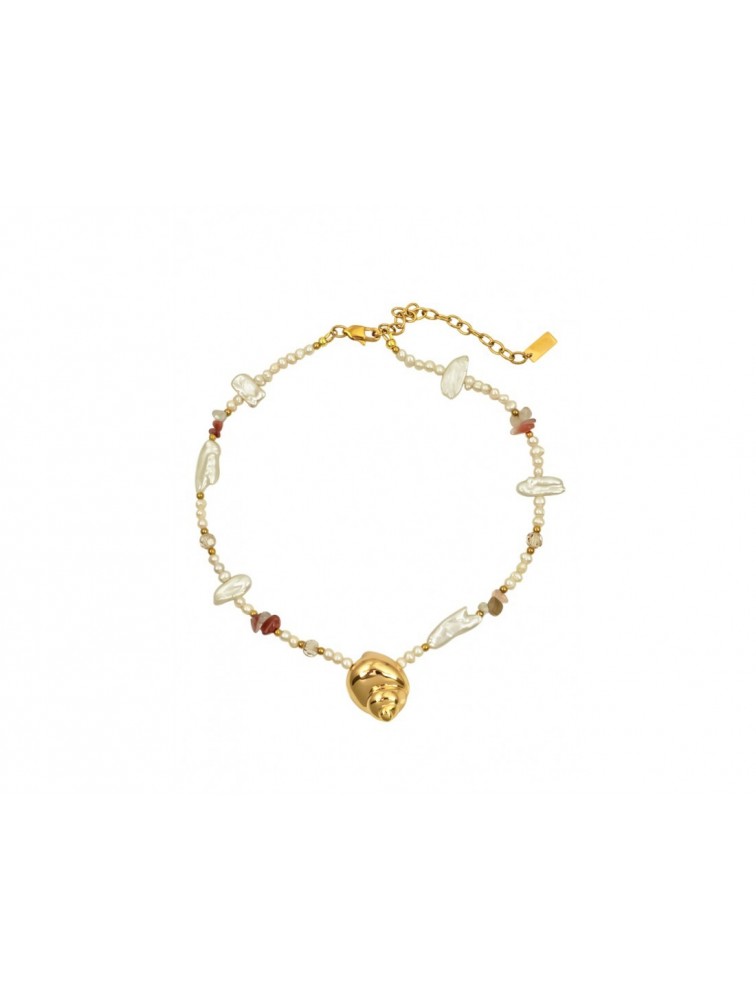 MÉRBABE 24K KYLA Necklace Κολιέ Από 24Κ Premium Επίχρυσο Ατσάλι