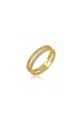 MÉRBABE 18K GERDE Ring Δαχτυλίδι Από 18K Επίχρυσο Ασήμι 925 με ζιργκόν