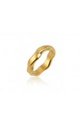 MÉRBABE 24K ZEY Ring Δαχτυλίδι Από 24K Επίχρυσο Ατσάλι
