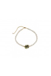 MÉRBABE HADAR Necklace Κολιέ Από Φυσικά Μαργαριτάρια του γλυκού νερού με φυσική πέτρα