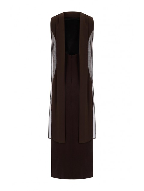 LA CHAINE Orrea Dress Brown Καφέ Φόρεμα