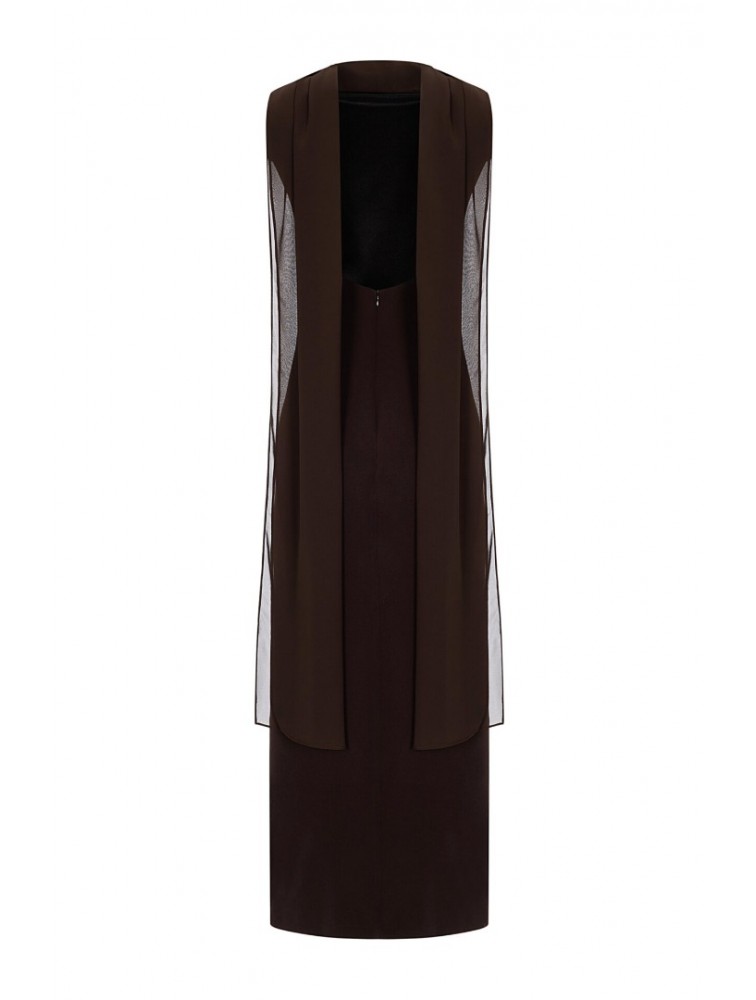 LA CHAINE Orrea Dress Brown Καφέ Φόρεμα