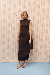 LA CHAINE Orrea Dress Brown Καφέ Φόρεμα