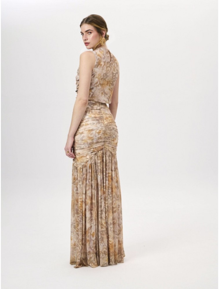 PROJECT SOMA Nerima Beige Skirt Μπεζ Μάξι Φούστα