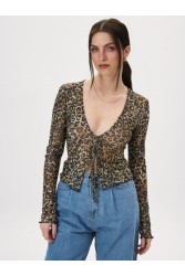 PROJECT SOMA Palita Leopard Top Καφέ Λεοπάρ Τοπ