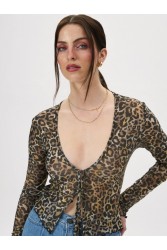 PROJECT SOMA Palita Leopard Top Καφέ Λεοπάρ Τοπ