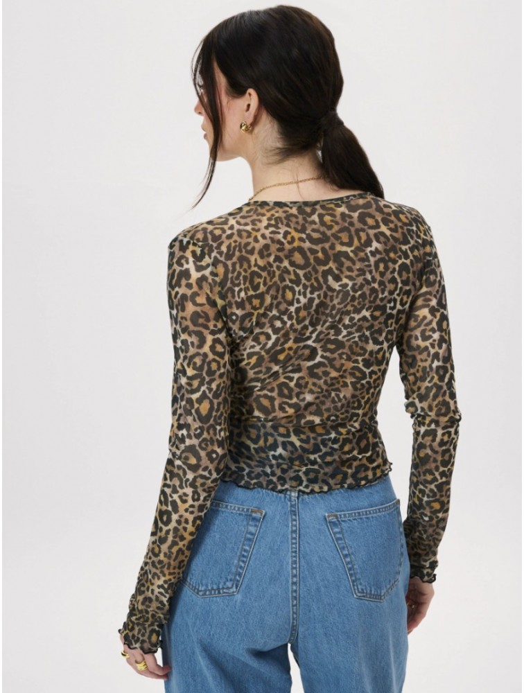 PROJECT SOMA Palita Leopard Top Καφέ Λεοπάρ Τοπ