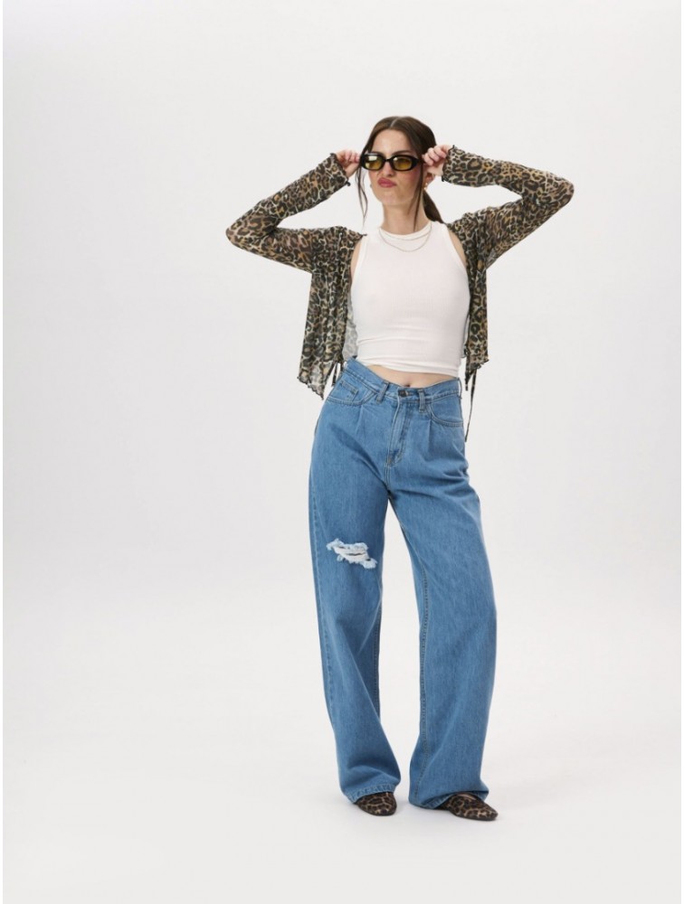 PROJECT SOMA Palita Leopard Top Καφέ Λεοπάρ Τοπ