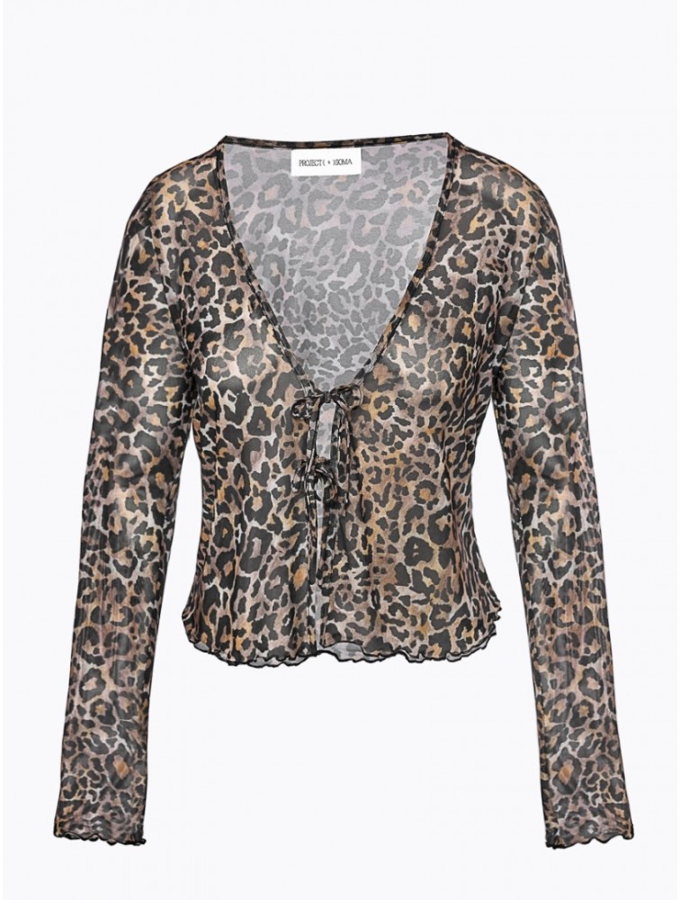 PROJECT SOMA Palita Leopard Top Καφέ Λεοπάρ Τοπ