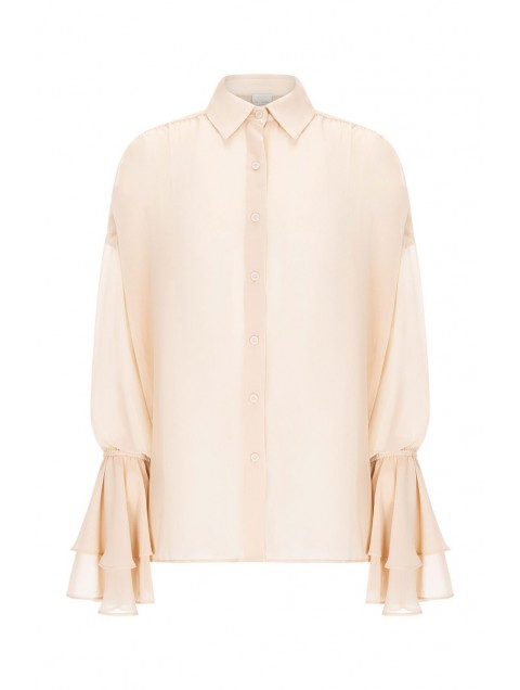 LA CHAINE Selora Shirt Cream Εκρού Πουκαμίσα