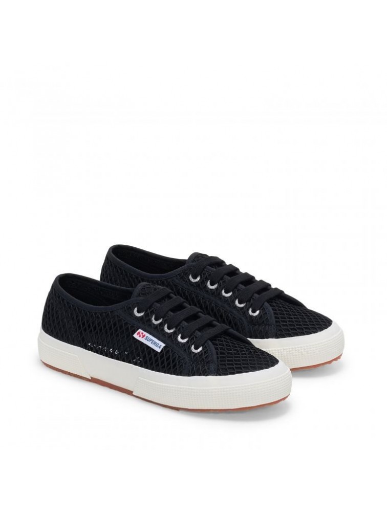 SUPERGA Black Sneakers Μαύρα Γυναικεία Διχτυωτά Sneakers