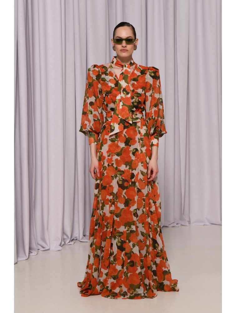 TRILOGY CLOTHING Calliope Wrap Kimono Orange Πορτοκαλί Κιμονό Φόρεμα