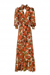 TRILOGY CLOTHING Calliope Wrap Kimono Orange Πορτοκαλί Κιμονό Φόρεμα