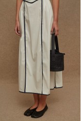 LA CHAINE Almyra Dress White Blue Midi