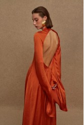 LA CHAINE Mystique Maxi Terracotta Dress Φόρεμα Στο Χρώμα Της Τερρακόττας