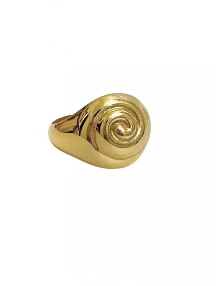 ZÉNAÏS Nautilus Ring Δακτυλίδι Από Επιχρυσωμένο Ασήμι 925