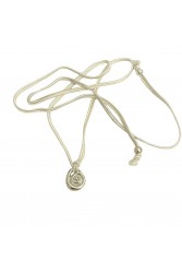 ZÉNAÏS Nautilus Small Silky Necklace Εκρού Κολιέ από Ασήμι 925