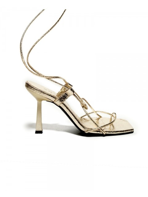 'ESIOT LAMA Shiny Gold Women's Sandals