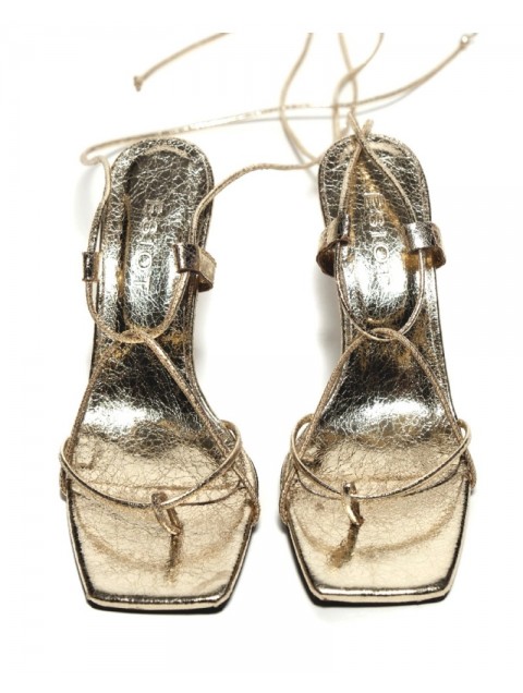 'ESIOT LAMA Shiny Gold Women's Sandals