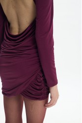 LA CHAINE Maia Mini Dress Cherry Lacquer Κερασί Μίνι Φόρεμα