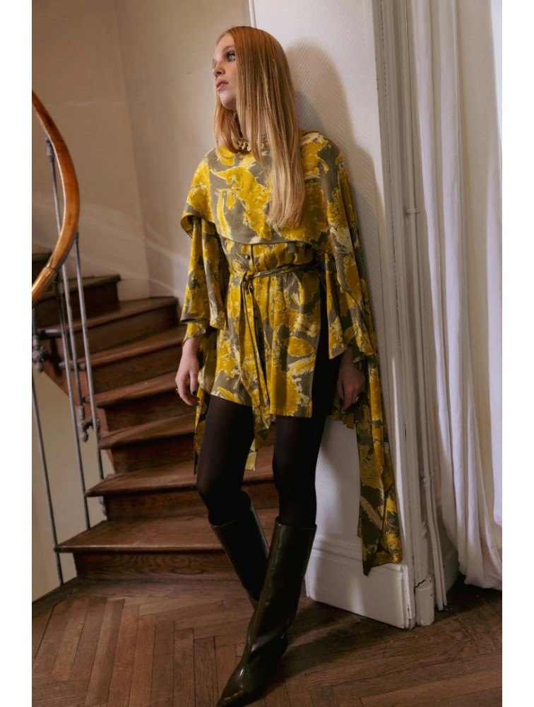 NIDODILEDA Verity Shawl Printed Mustard