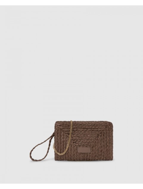 CASTAÑER B.Bali  258 Taupe Handbag Καφέ Τσάντα Χειρός από Ψάθα