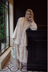 NIDODILEDA Briganne Kimono Beaded Lace Embellished