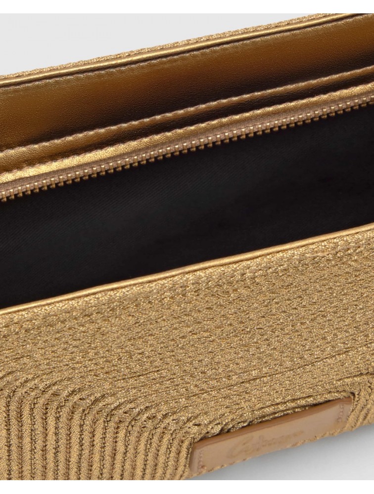CASTAÑER B.Bali 142 Bag Oro Viejo Χρυσή Πλεκτή Τσάντα