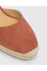 CASTAÑER Carina Suede Marsala Ροζ Σουεντ Γυναικείες Χειροποίητες Εσπαντρίγιες