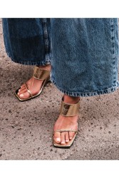 'ESIOT Apokalipsi Shiny Gold Women's Mules