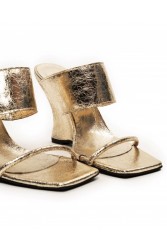 'ESIOT Apokalipsi Shiny Gold Women's Mules