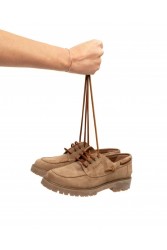 'ESIOT Groikos Sand Suede Boatshoes Μπεζ Σουέντ Δετά Μοκασίνια