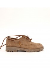 'ESIOT Groikos Sand Suede Boatshoes Μπεζ Σουέντ Δετά Μοκασίνια