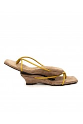 'ESIOT Kipoi Mustard Sand Μουσταρδί Γυναικεία Mules