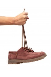 'ESIOT Mimika Dusty Pink Suede Boatshoes Ροζ Σουέντ Δετά Μοκασίνια