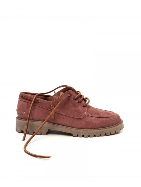 'ESIOT Mimika Dusty Pink Suede Boatshoes Ροζ Σουέντ Δετά Μοκασίνια