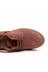 'ESIOT Mimika Dusty Pink Suede Boatshoes Ροζ Σουέντ Δετά Μοκασίνια
