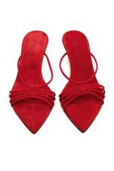 'ESIOT Roussa Red Κόκκινα Γυναικεία Mules