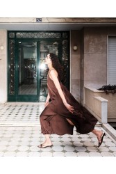 'ESIOT Zouloufi Brown Women's Mules