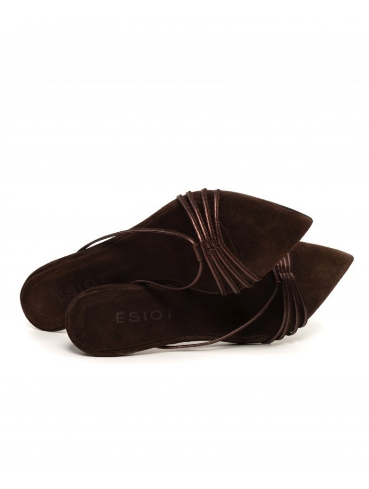 'ESIOT Zouloufi Brown Women's Mules